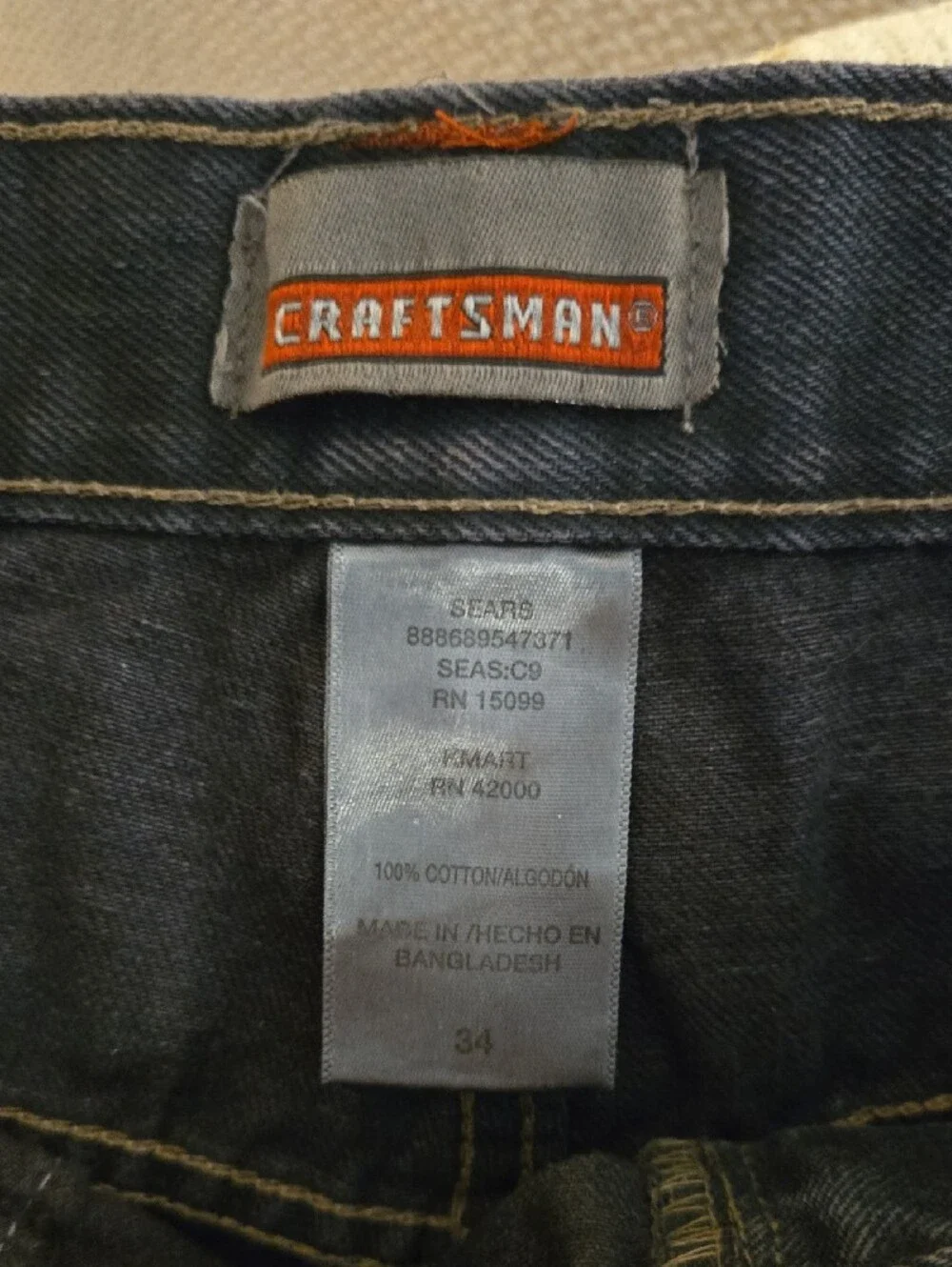 Craftsman Men's Black Cargo Shorts with Utility Pockets